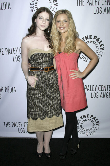 Michelle Trachtenberg and Sarah Michelle Gellar celebrates 100 episodes of "Gossip Girl"