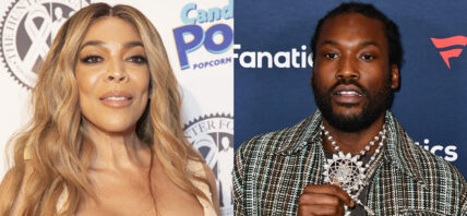 A photo collage of Wendy Williams and Meek Mill