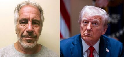 Jeffrey Epstein (left) Donald Trump (right)