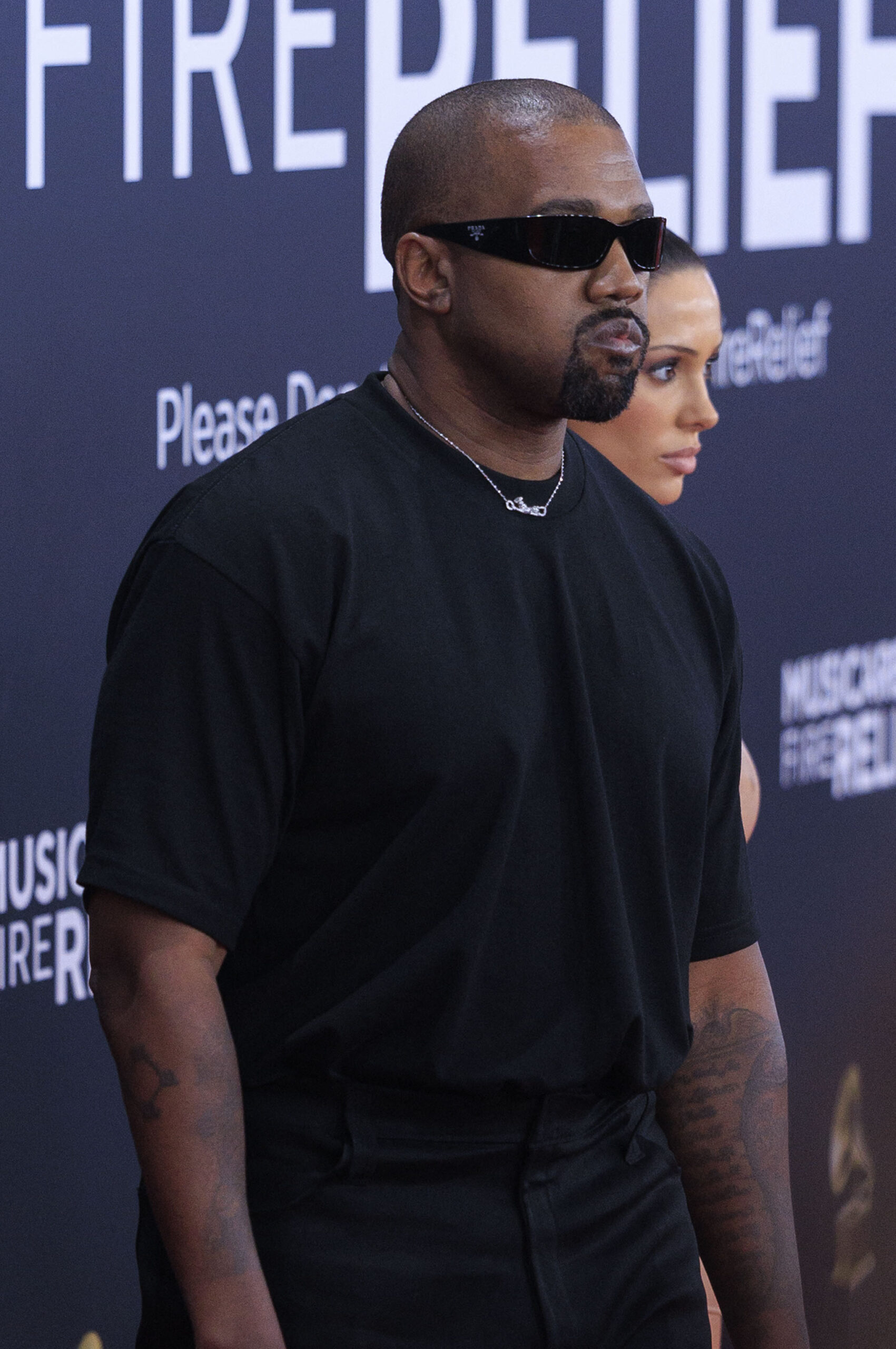 Kanye West and Bianca Censori at Grammys 2025