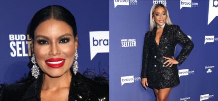 Side by side of Mia Thornton and Karen Huger from "The Real Housewives of Potomac."