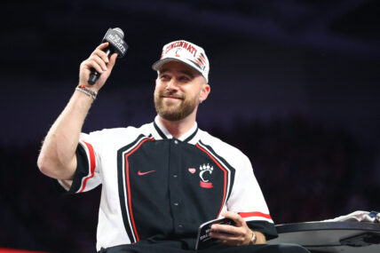 Jason Kelce surprised with graduation ceremony after New Heights Live show at University of Cincinnati