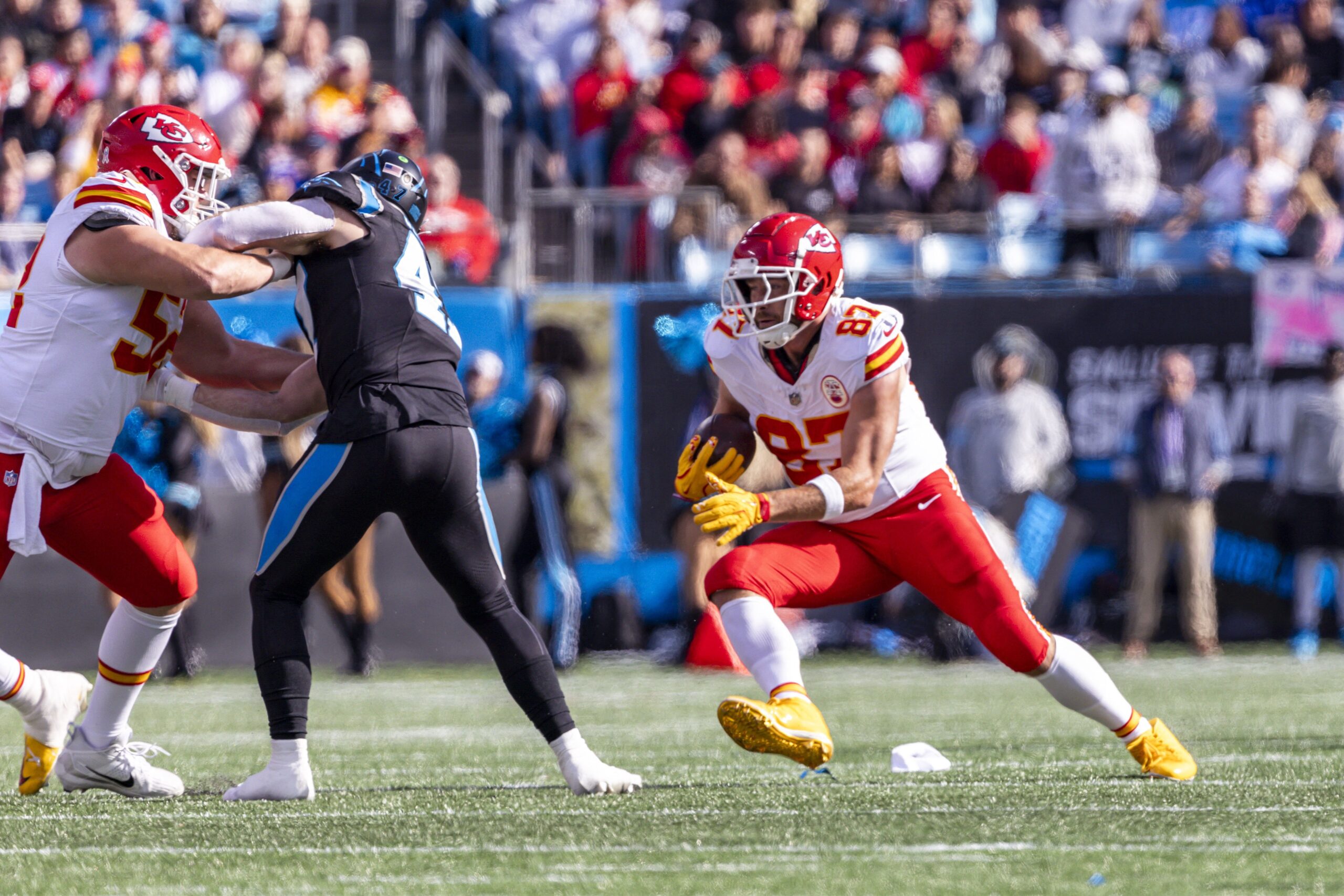 Travis Kelce on the NFL field
