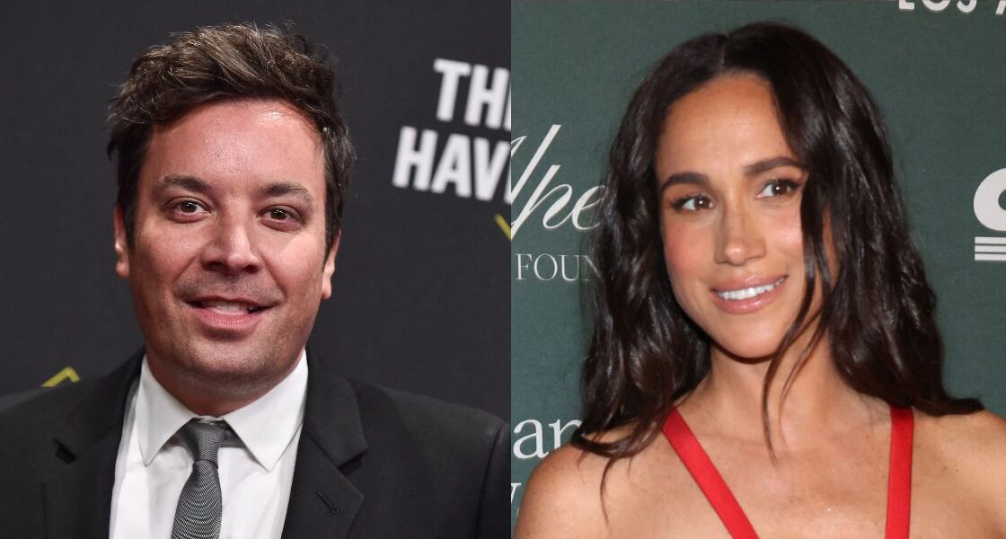 Jimmy Fallon, Meghan Markle photo collage