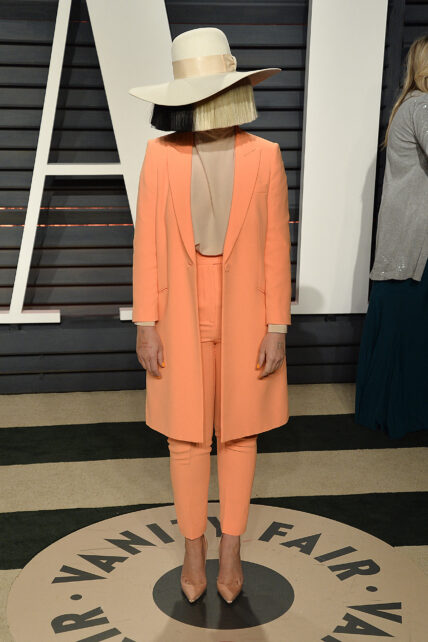 Singer Sia at Vanity Fair Post Oscar Party Red Carpet