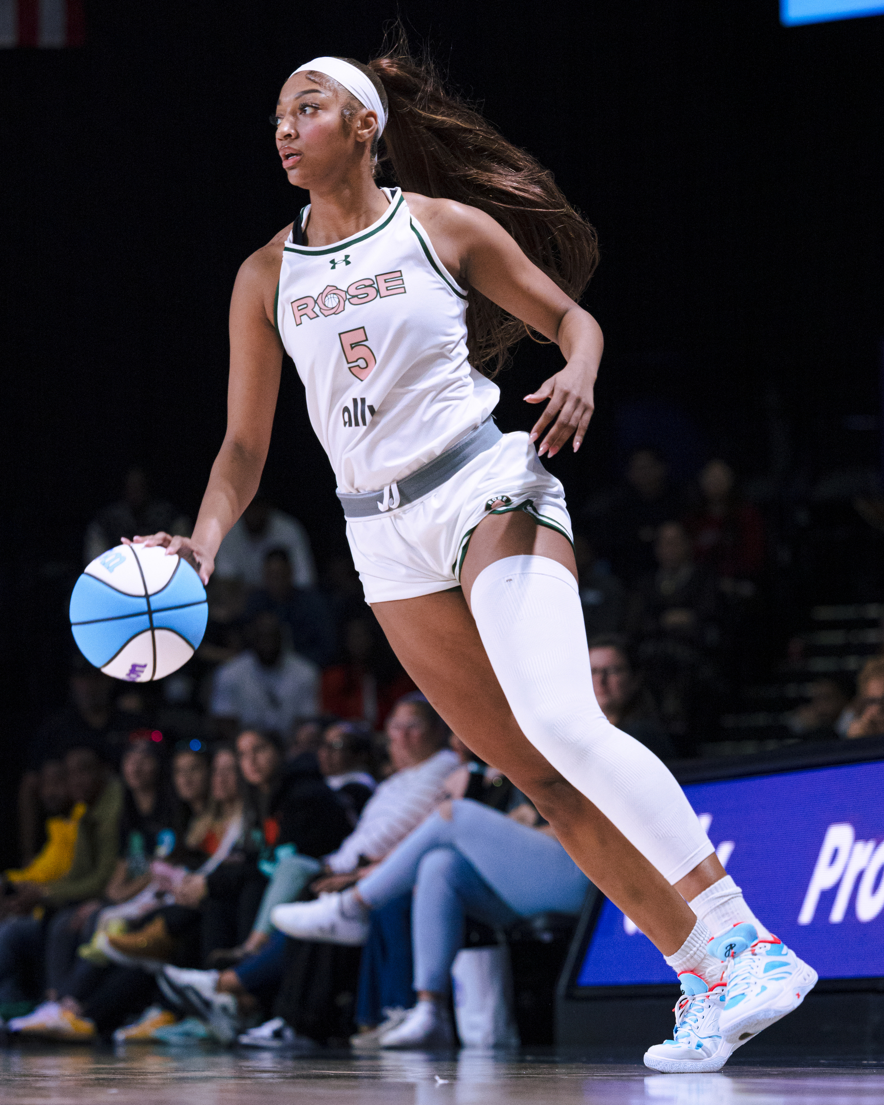 Angel Reese during an Unrivaled basketball game.