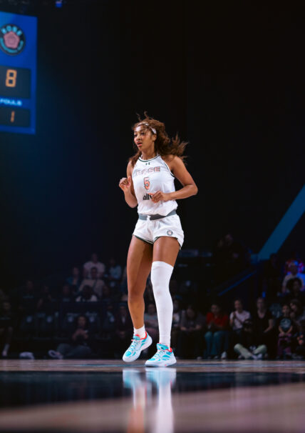 Angel Reese during an Unrivaled game.