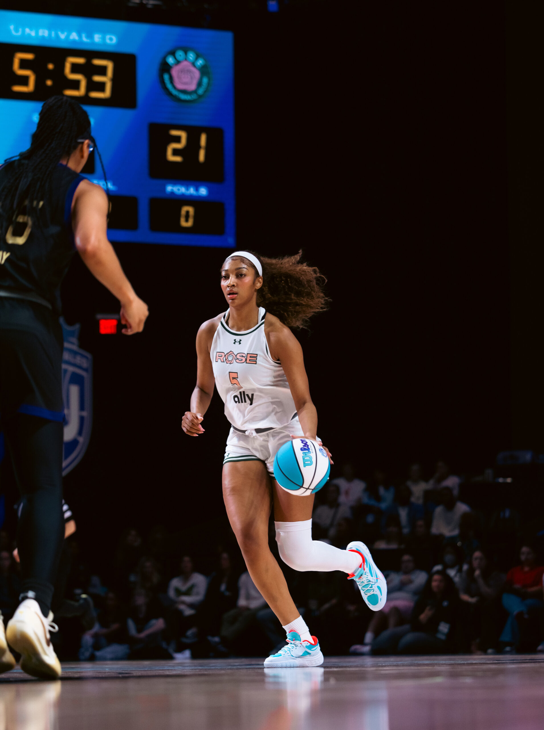 Angel Reese during an Unrivaled game.