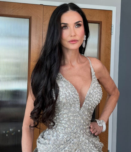 Demi Moore gets ready for the Oscars with hair stylist to the stars Dimitris Giannetos and Morrocanoil Treatment Original