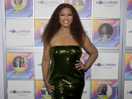 Garcelle Beauvais posing on the red carpet.