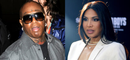 A photo collage of Birdman and Toni Braxton