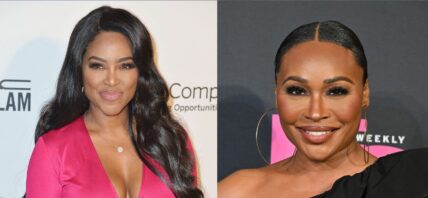 Photo collage of Kenya Moore and Cynthia Bailey.