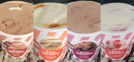 Four pints of Two Spoons ice cream