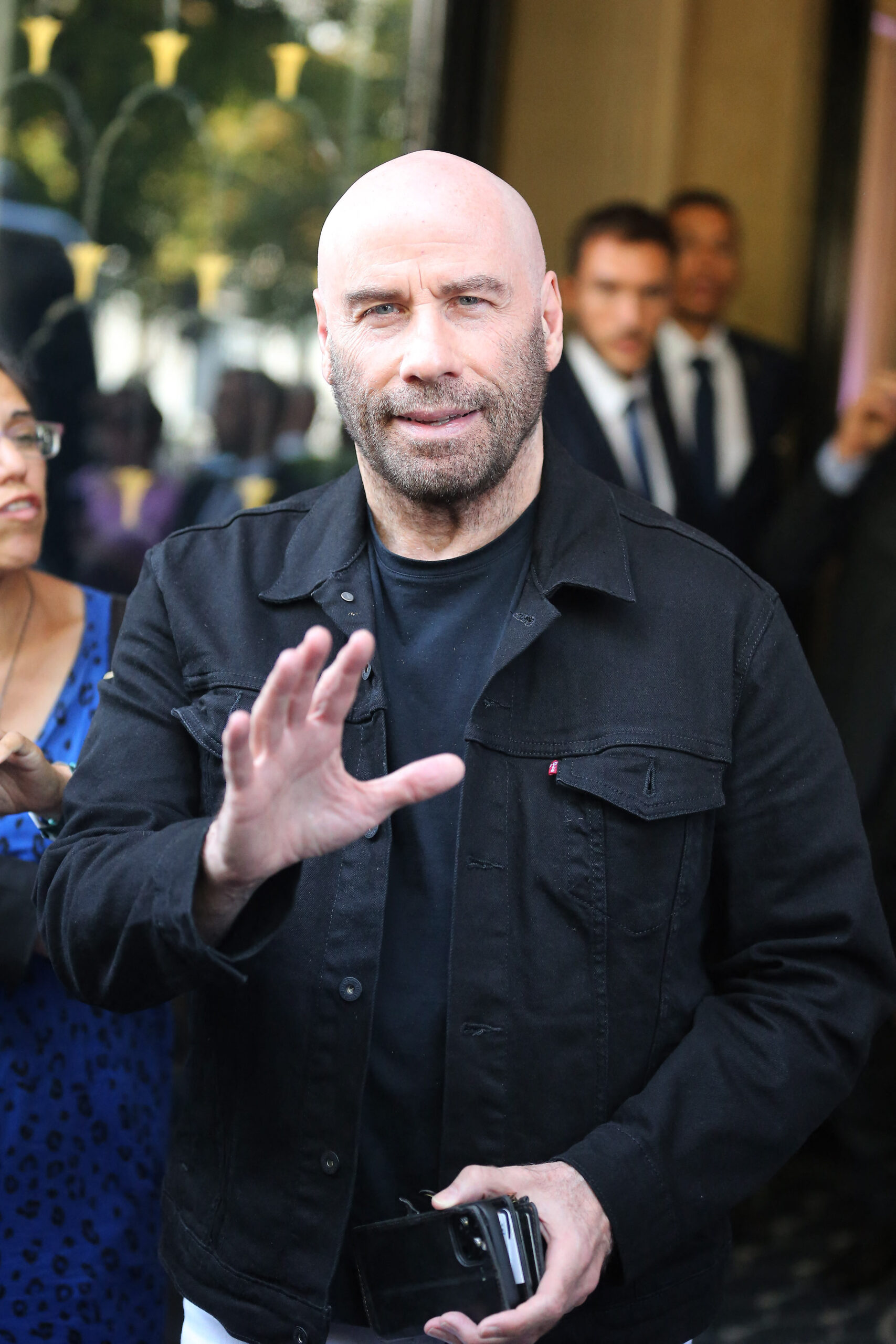 John Travolta in Paris with family