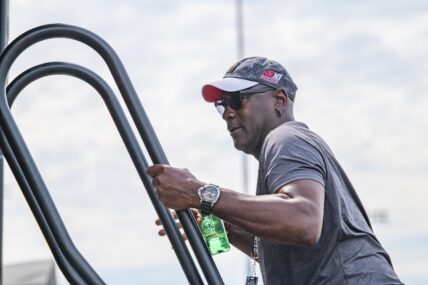 Michael Jordan at the NASCAR Federated Auto Parts 400