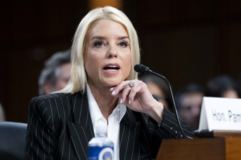 Pam Bondi at her Senate Nomination Hearing