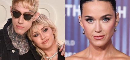 Trace and Miley Cyrus with Katy Perry