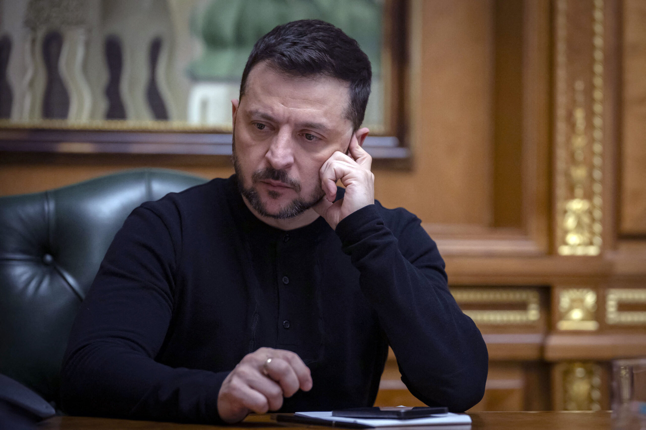 Volodymyr Zelensky at London security summit