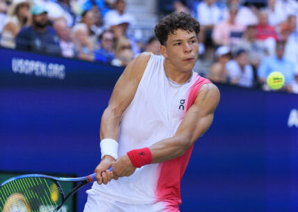 Ben Shelton during a tennis match.