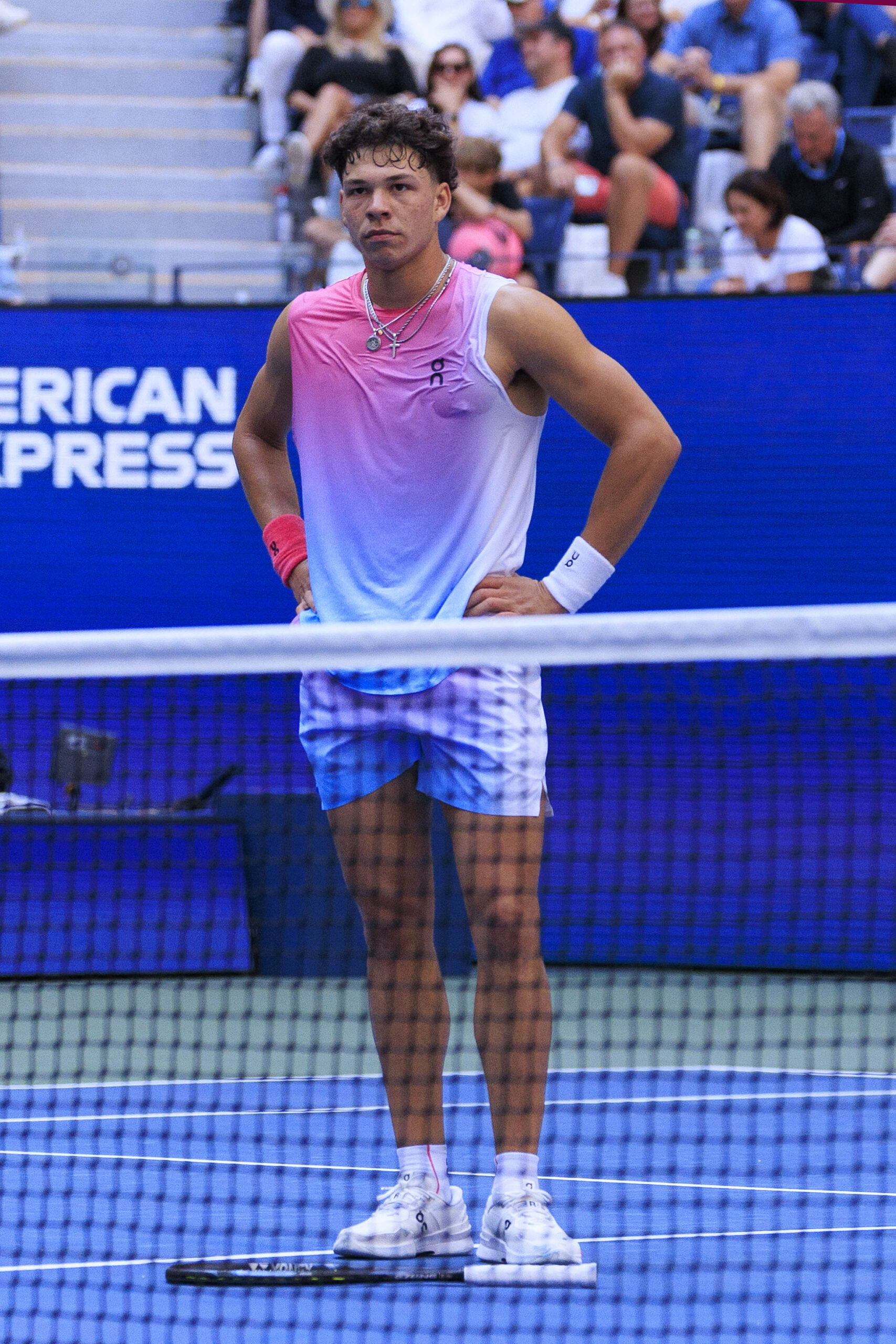 Ben Shelton during a tennis match. 