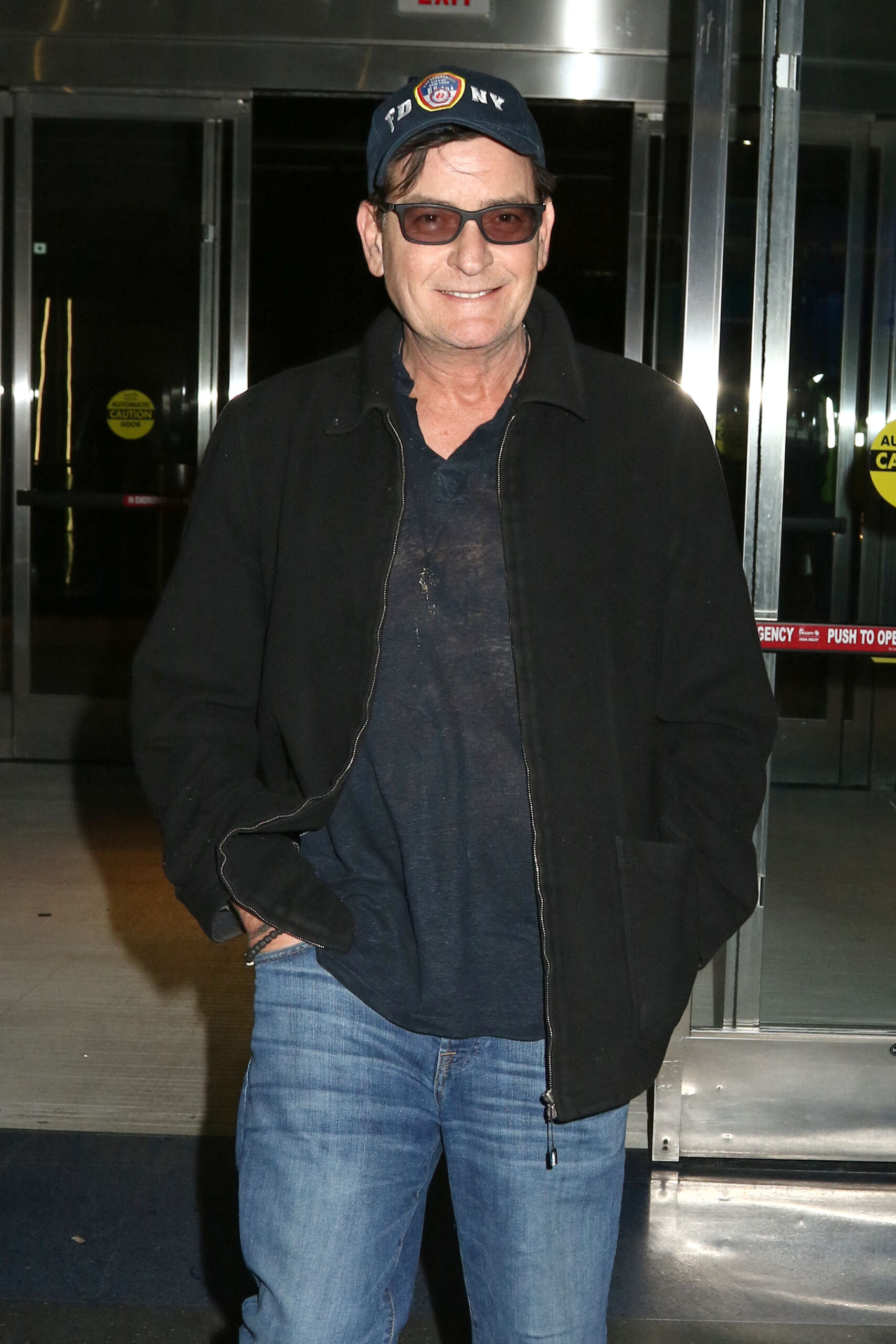 Charlie Sheen spotted arriving at JFK airport in New York City