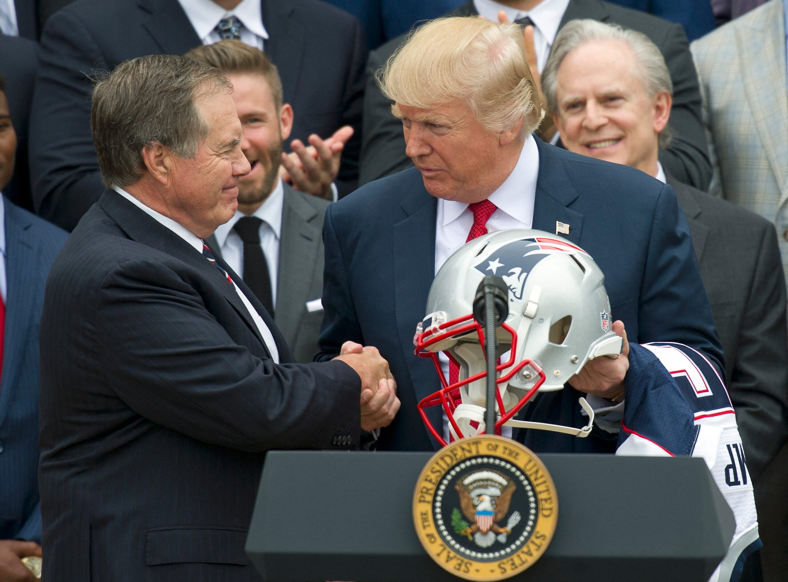 Trump Welcomes New England Patriots to the White House