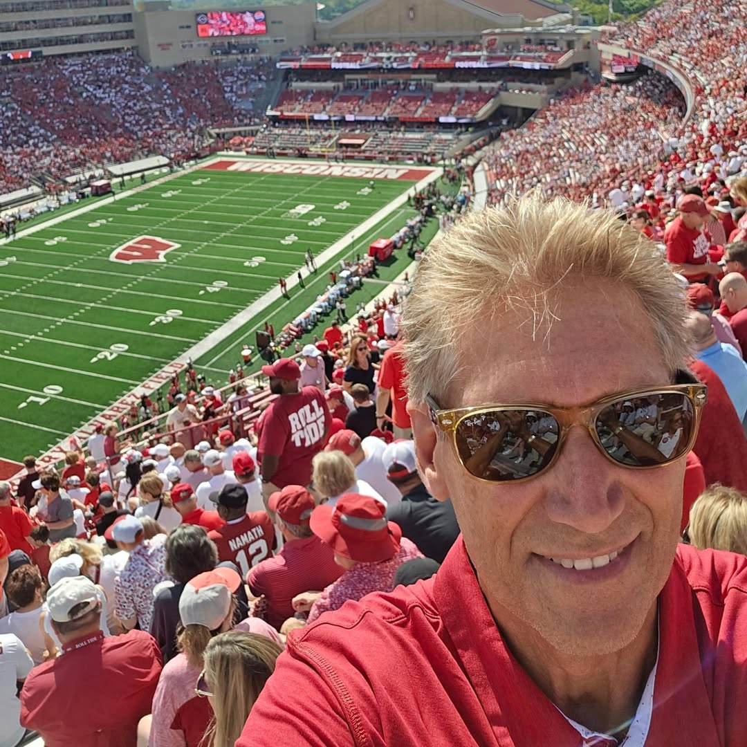 Gerry Turner selfie at football game