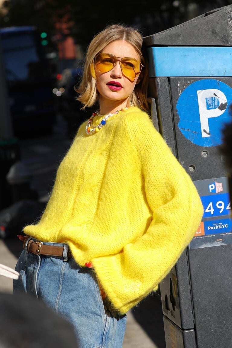 Gigi Hadid spotted doing a commercial for Maybelline in NYC