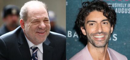Harvey Weinstein (left) Justin Baldoni (right)