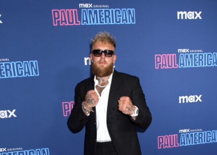 Jake Paul posing on the red carpet.
