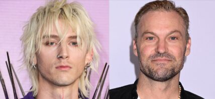 Machine Gun Kelly (left) Brian Austin Green (right)