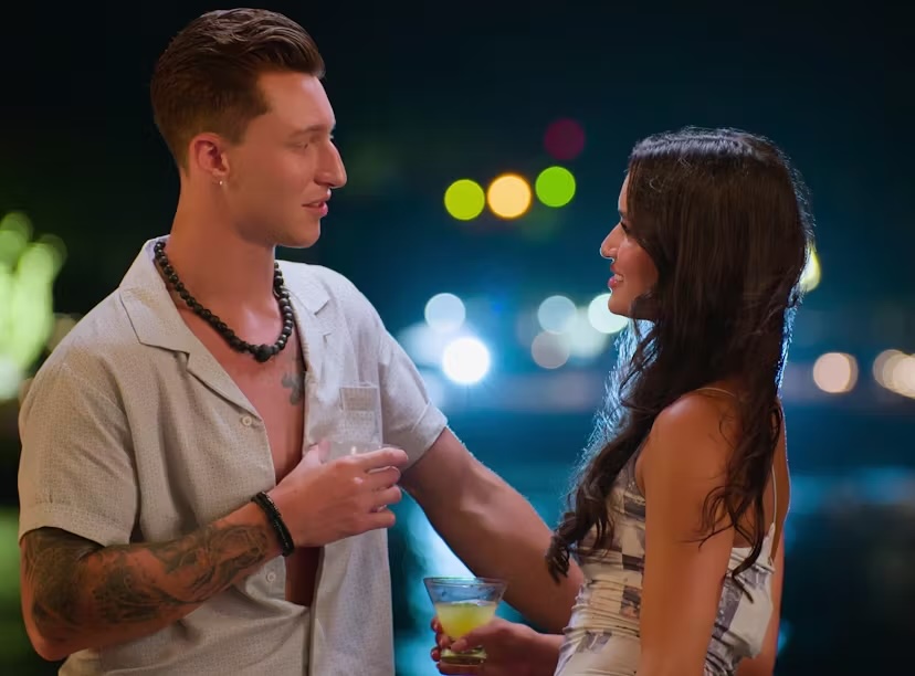 Natalie and Grant on a date on Temptation Island