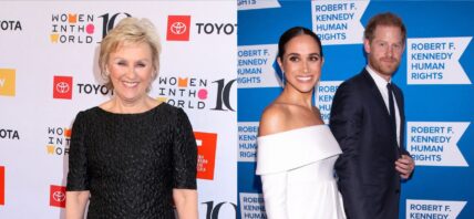 Tina Brown and Meghan Markle, Prince Harry photo collage