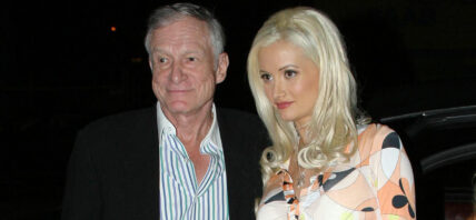 Hugh Hefner and Holly Madison attend Justin Timberlake's party