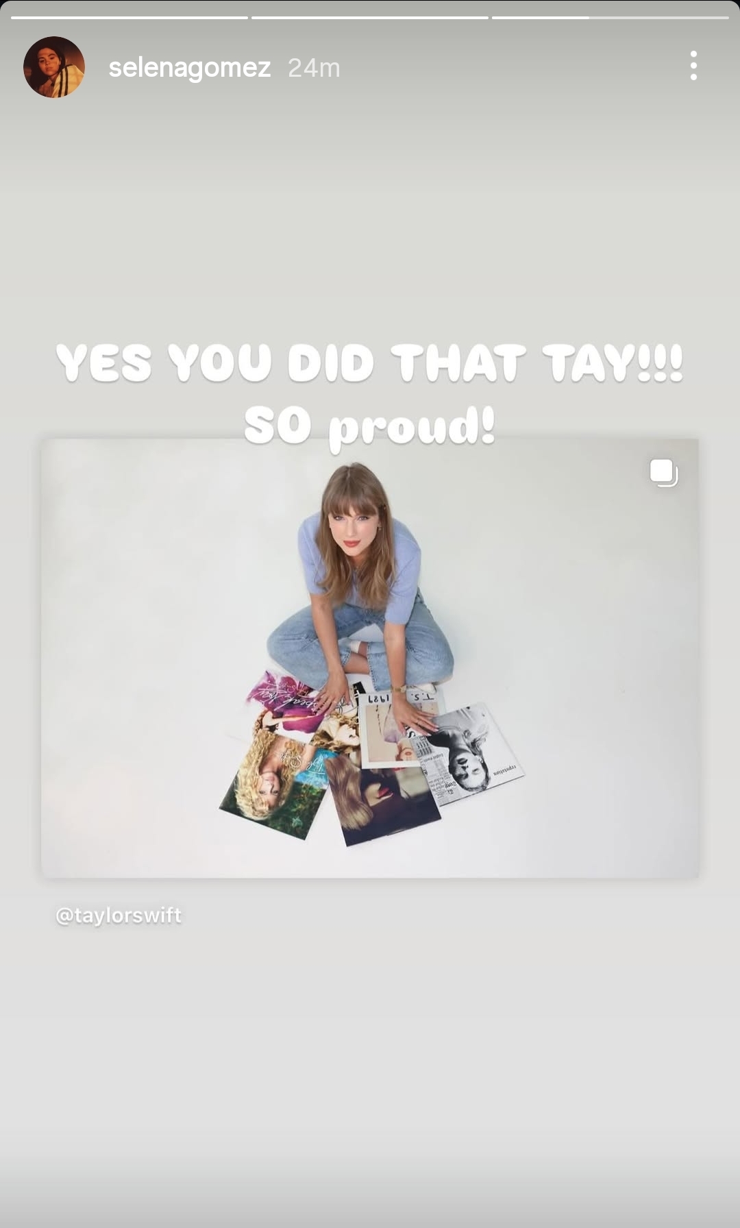 Selena Gomez cheers on Taylor Swift for reclaiming her music catalog