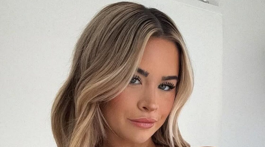 Emily Elizabeth Bursts Out Of Her Tiny White Crochet Bikini