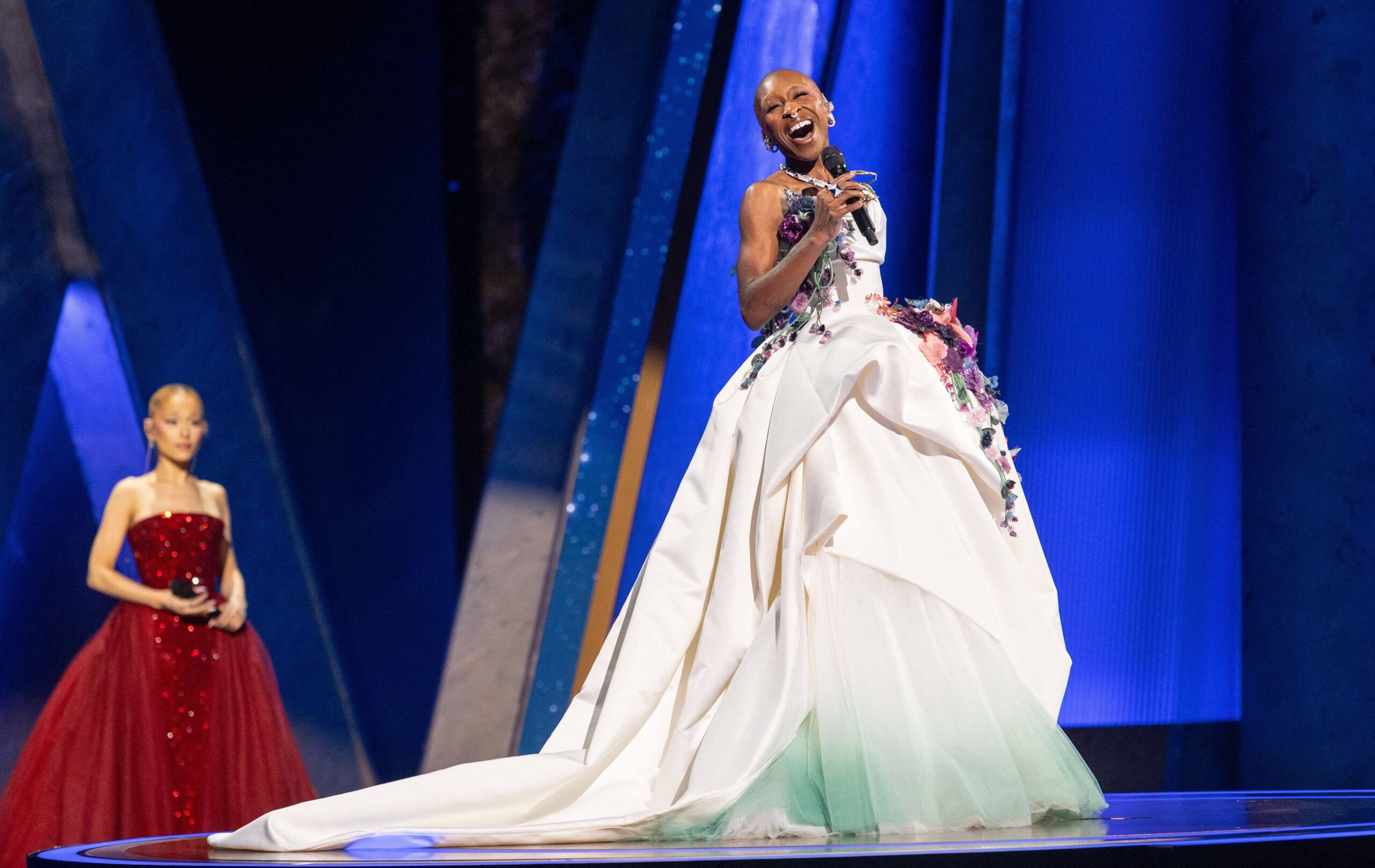 Ariana Grande and Cynthia Erivo at Oscars 2025