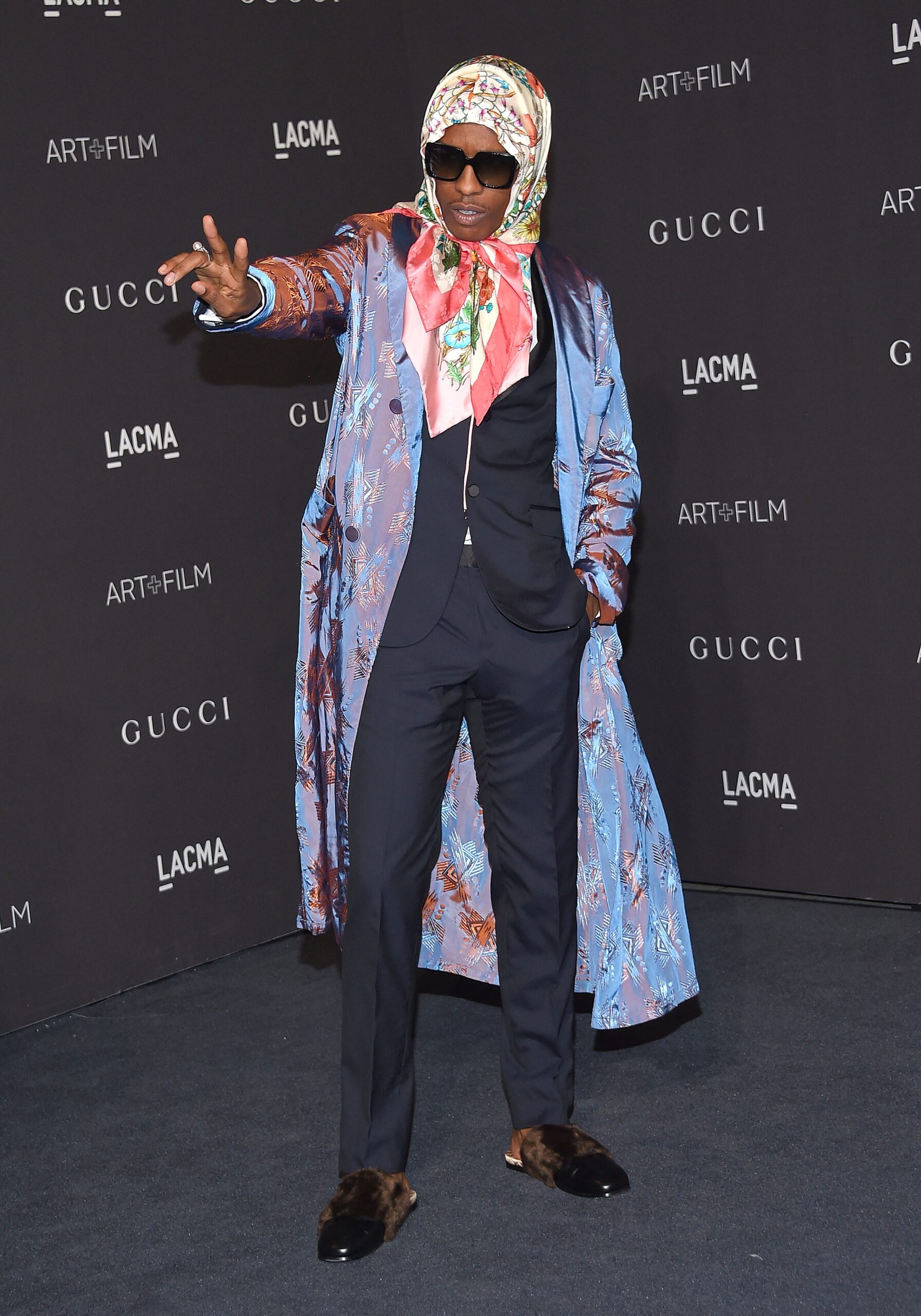A$AP Rocky posing on the red carpet. 