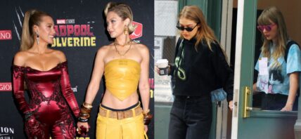 Gigi Hadid and Blake Lively (left) Gigi Hadid and Taylor Swift (right)