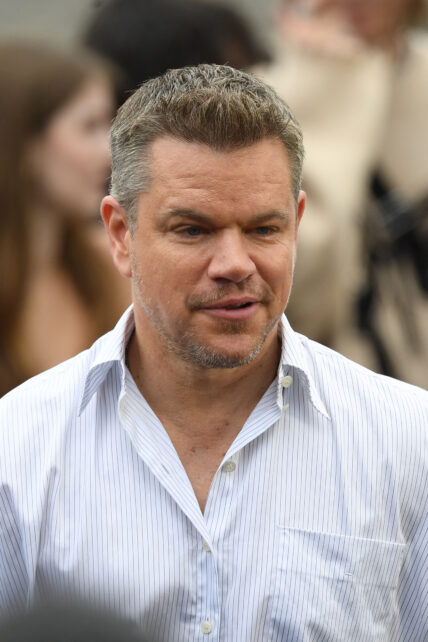 Matt Damon arrives for Oppenheimer photocall at Trafalgar Square, London