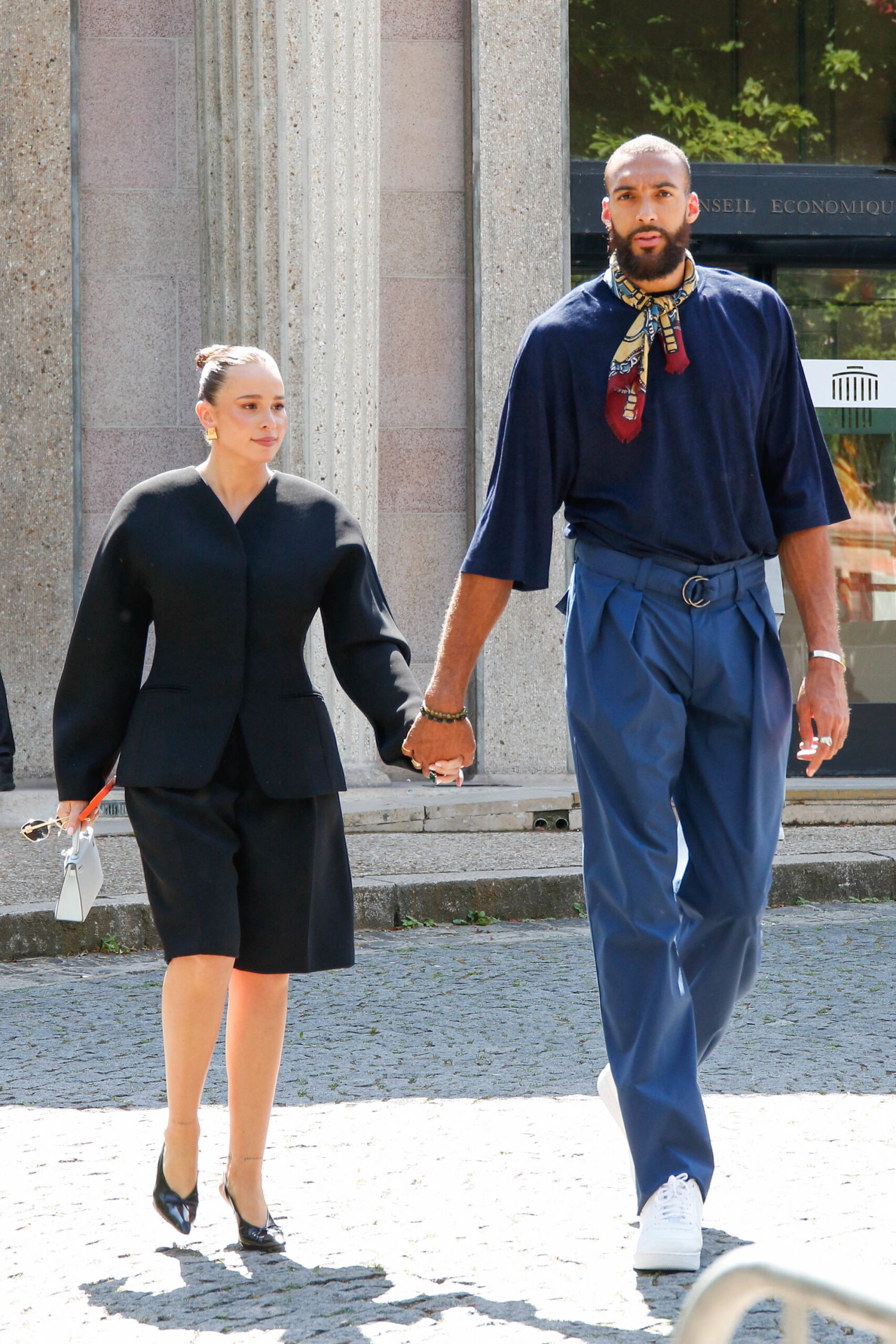 Rudy Gobert and Julia Bonilla during summer Olympics. 