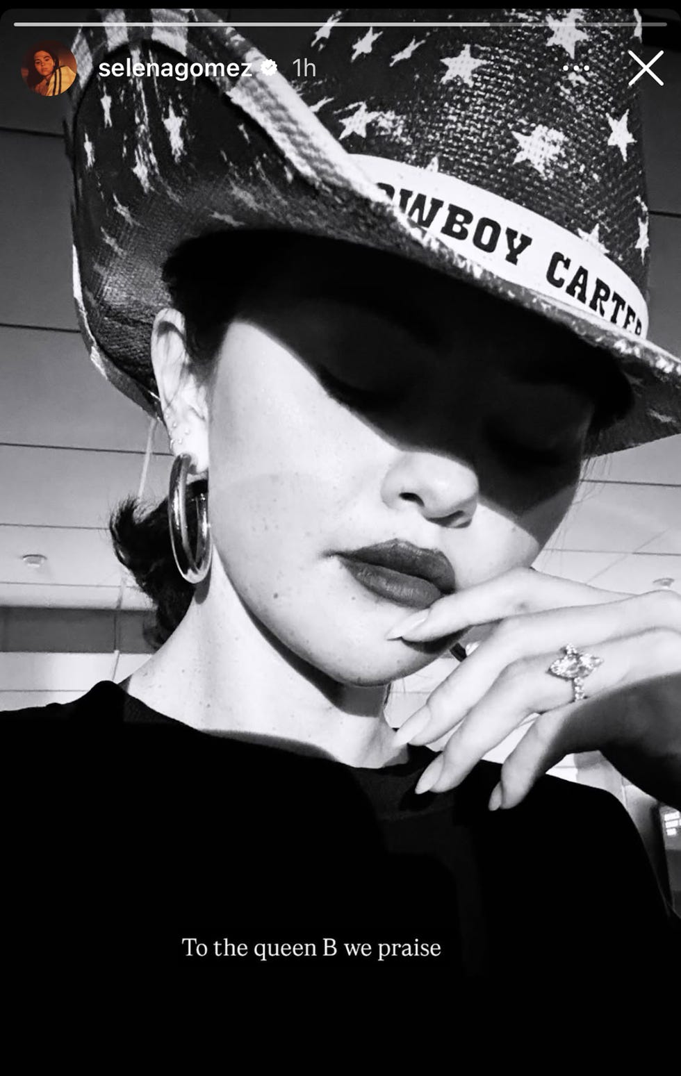 Selena Gomez post praising Beyonce