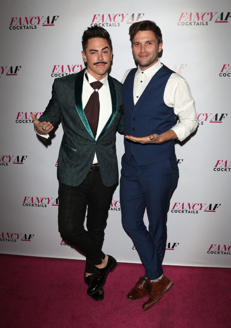 Tom Sandoval and Tom Schwartz posing on the red carpet.