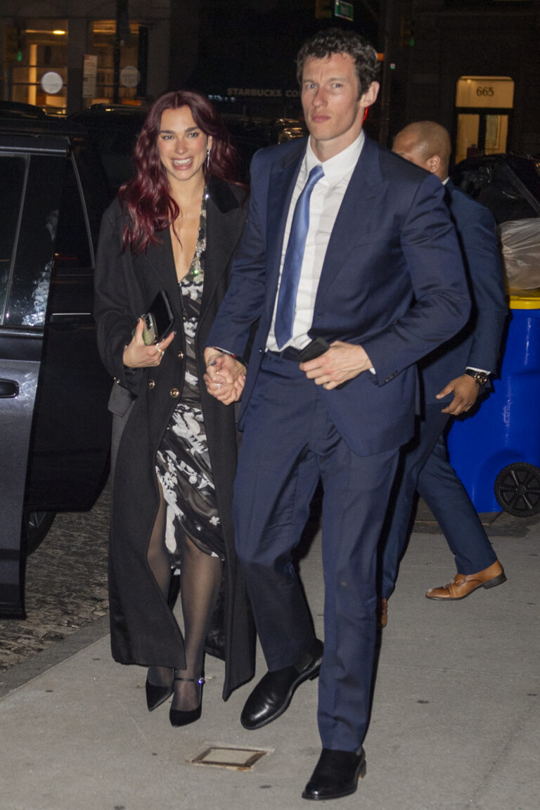 Dua Lipa goes to dinner at NYC's trendy Zero Bond club with boyfriend Callum Turner.