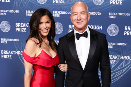 Jeff Bezos and Lauren Sanchez at the 11th Annual Breakthrough Prize Ceremony 2025