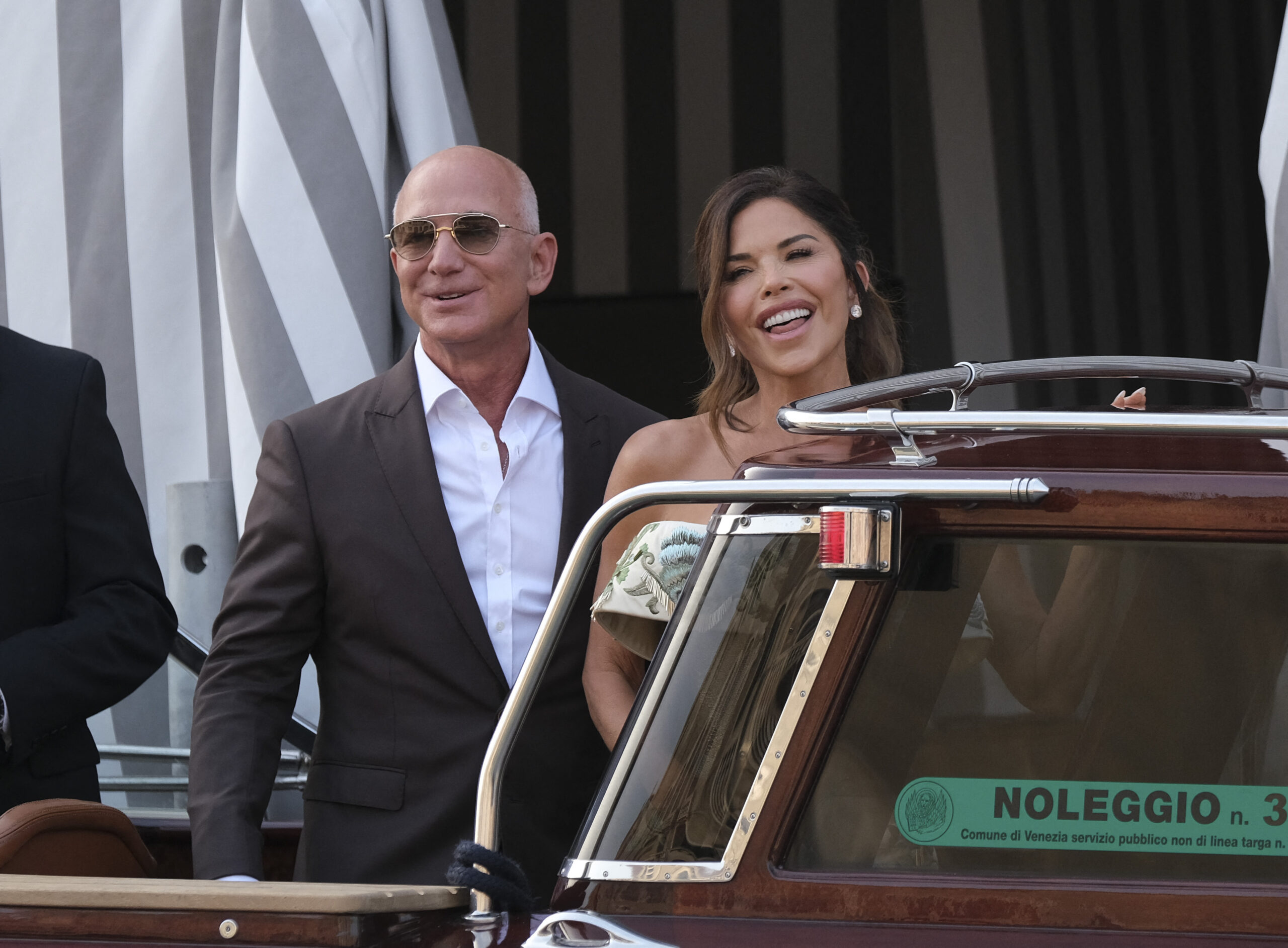 Jeff Bezos and Lauren Sanchez seen leaving their hotel in Venice, the day before their wedding