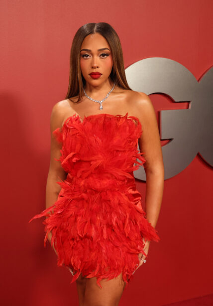 James Marsden attends 2023 GQ Men of the Year at Bar Marmont on November 16, 2023 in Los Angeles, California. 16 Nov 2023 Pictured: Jordyn Woods. Photo credit: CraSH/imageSPACE / MEGA TheMegaAgency.com +1 888 505 6342 (Mega Agency TagID: MEGA1061814_095.jpg) [Photo via Mega Agency]