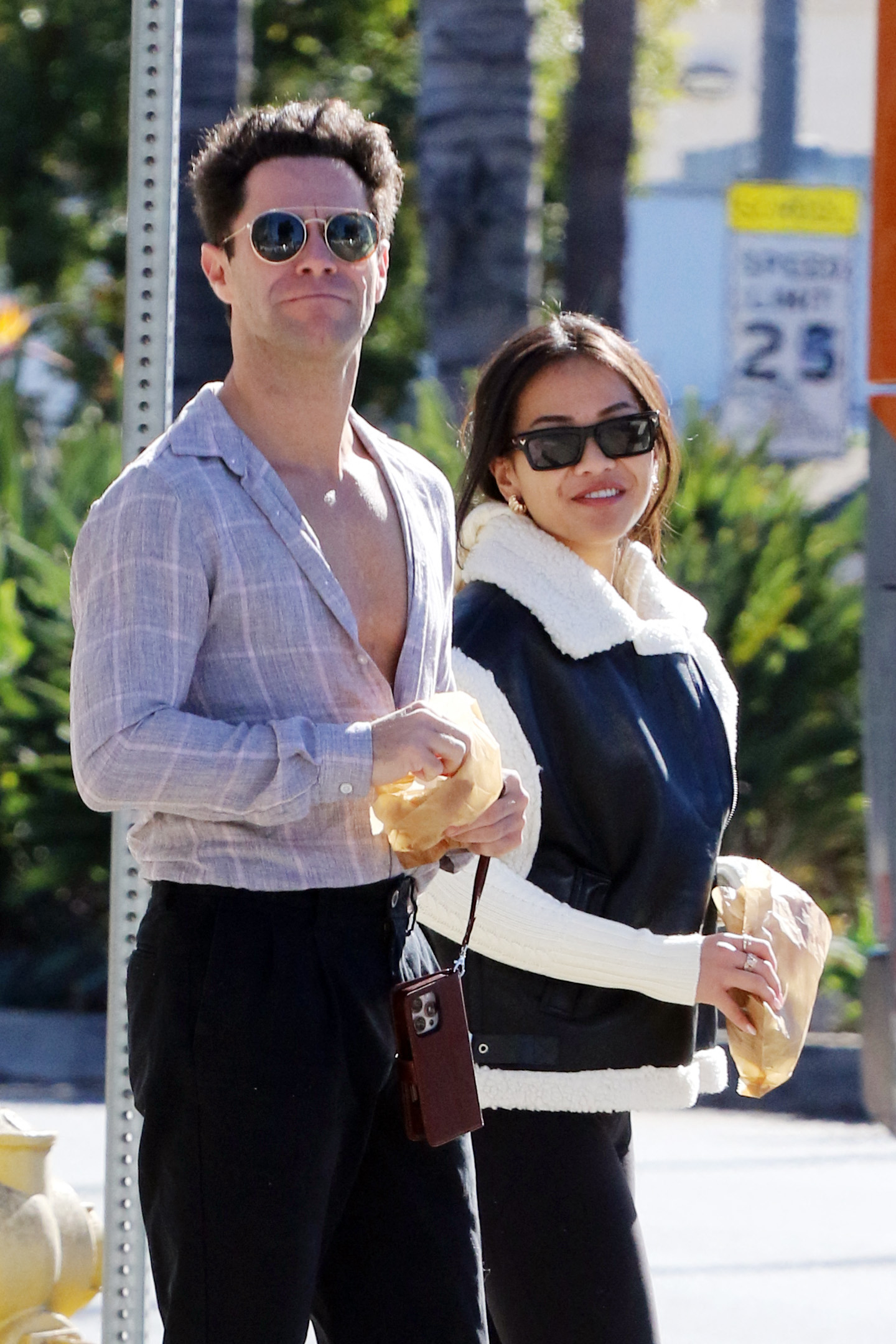 Sasha Farber and Jenn Tran seen at the farmers market