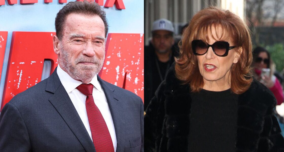 Arnold Schwarzenegger, Joy Behar photo collage