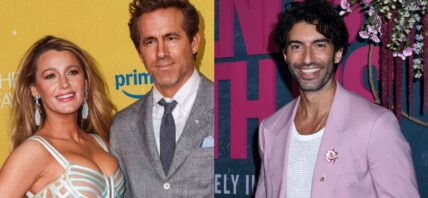 Blake Lively and Ryan Reynolds (left) Justin Baldoni (right)